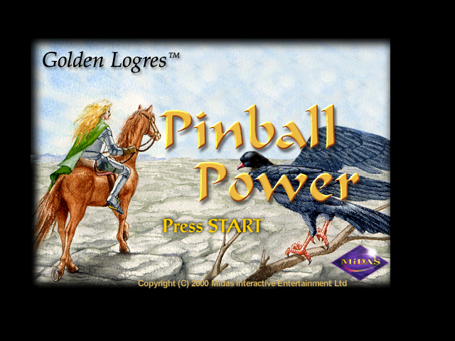 Pinball Power — Title screen