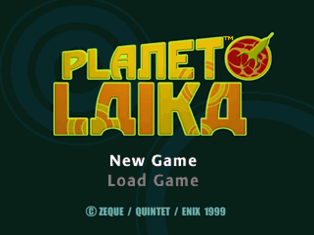 Planet Laika — Title screen