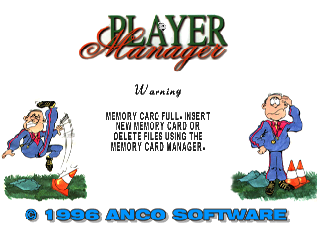 Player Manager — Title screen