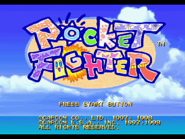 Pocket Fighter — Title screen
