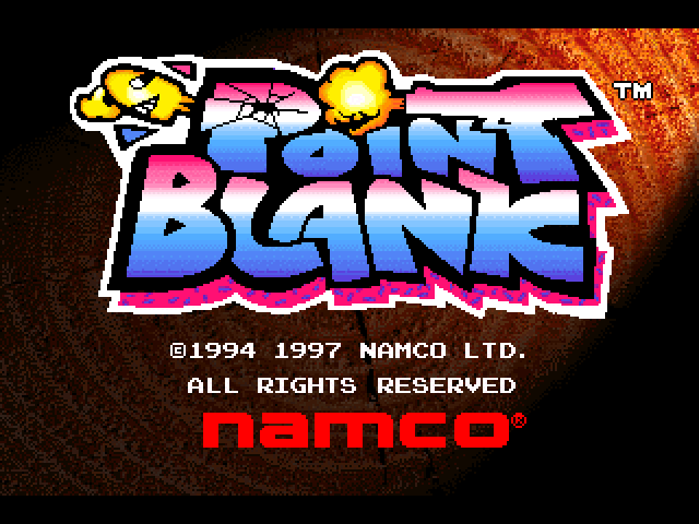 Point Blank — Title screen
