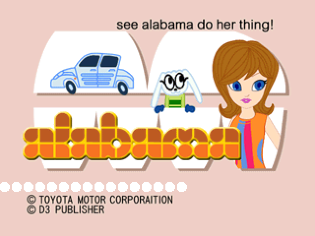 Pop de Cute na Shinri Test : Alabama — Title screen