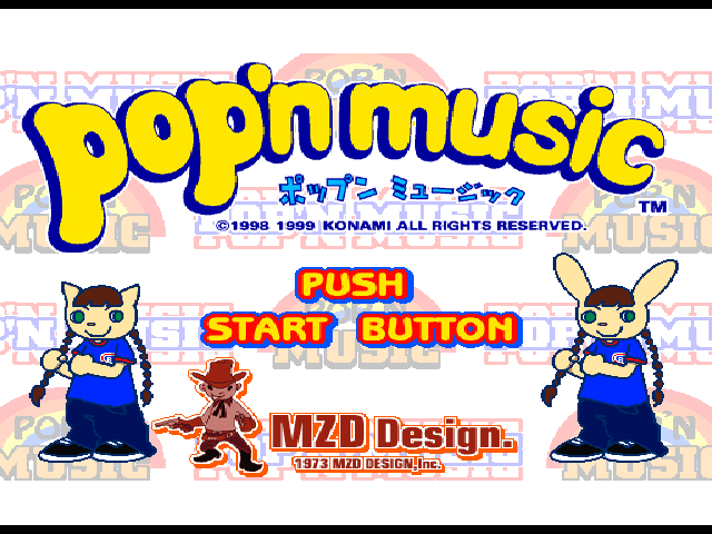 Pop'n Music — Title screen