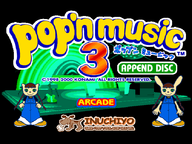 Pop'n Music 3 : Append Disc — Title screen