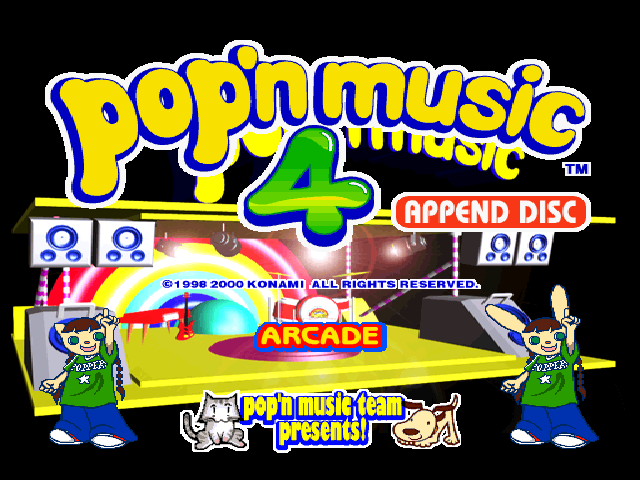 Pop'n Music 4 : Append Disc — Title screen