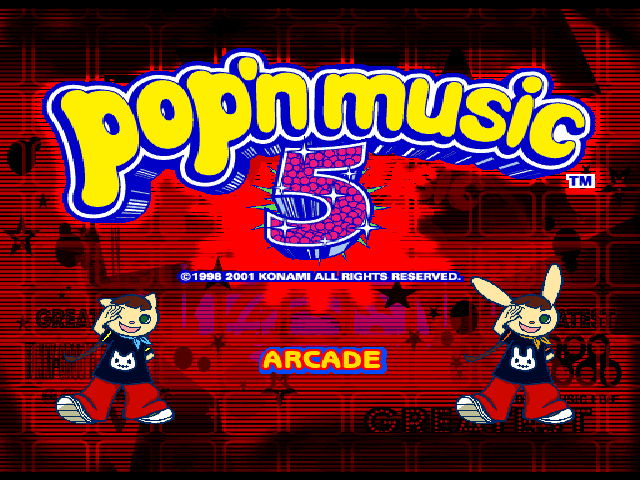 Pop'n Music 5 — Title screen