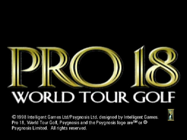 Pro 18 : World Tour Golf — Title screen