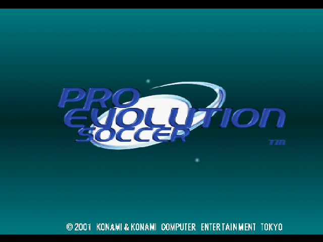 Pro Evolution Soccer — Title screen