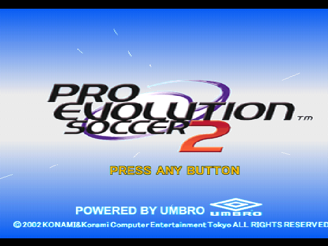 Pro Evolution Soccer 2 — Title screen