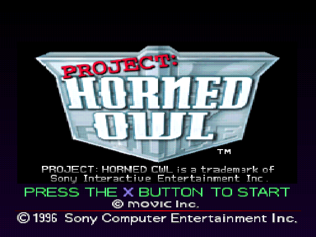 Project : Horned Owl — Title screen