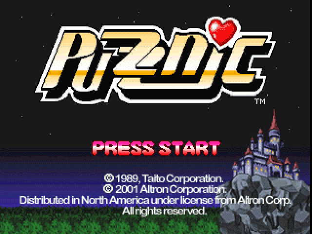 Puzznic — Title screen