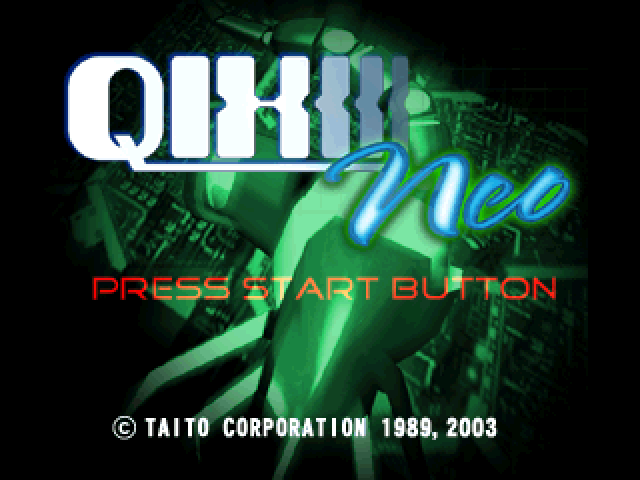 Qix Neo — Title screen