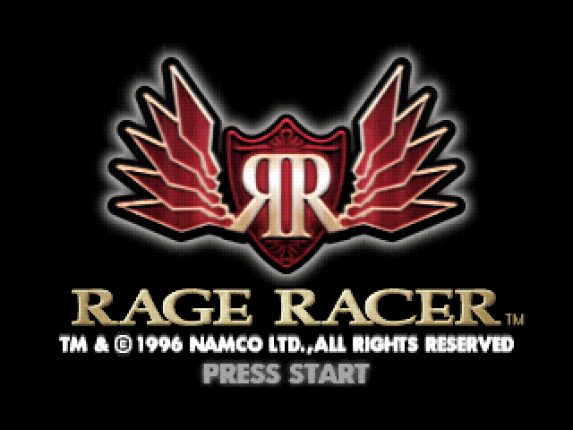Rage Racer — Title screen