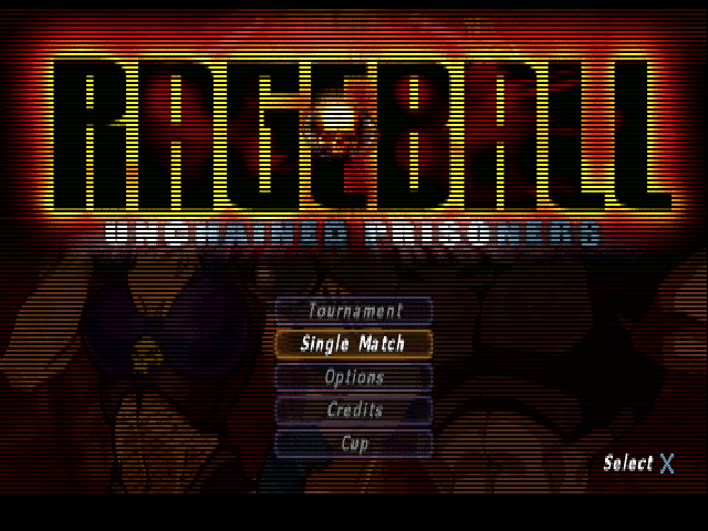Rageball — Title screen