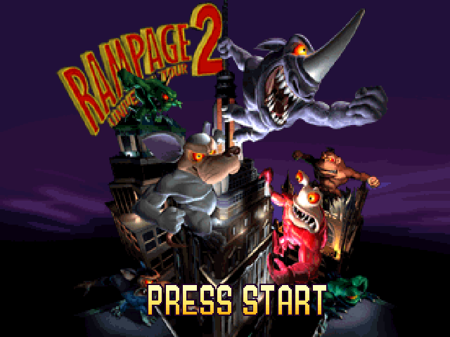 Rampage 2 : Universal Tour — Title screen