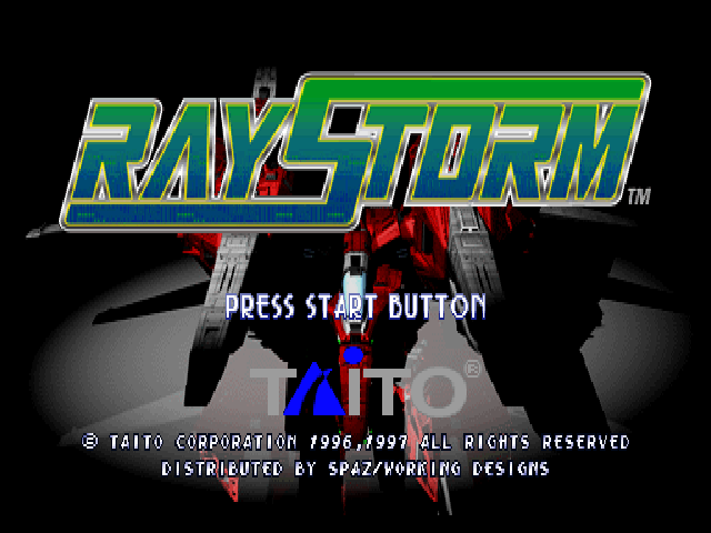 RayStorm — Title screen