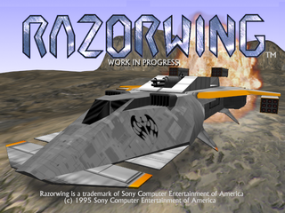 Razor Wing — Title screen