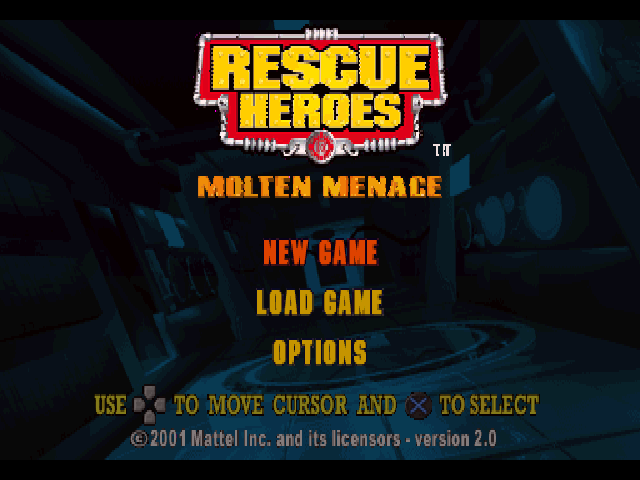 Rescue Heroes : Molten Menace — Title screen