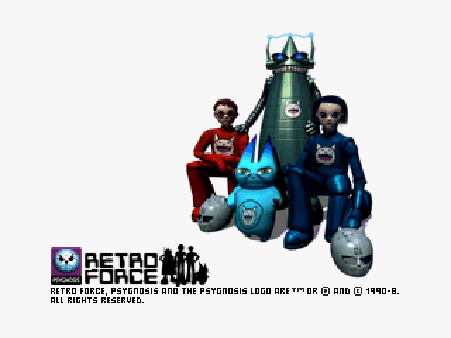 Retro Force — Title screen