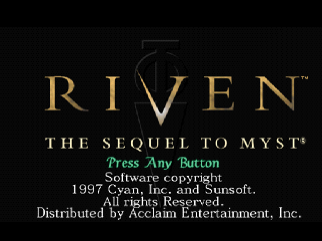 Riven : The Sequel to Myst — Title screen