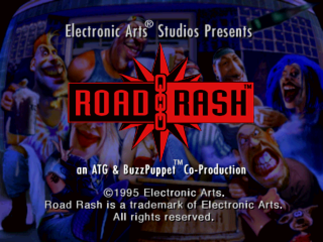 Road Rash — Title screen
