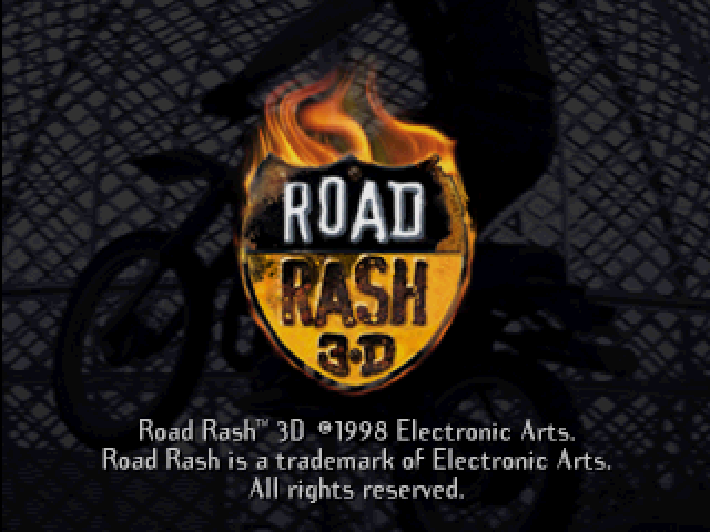Road Rash 3D — Title screen