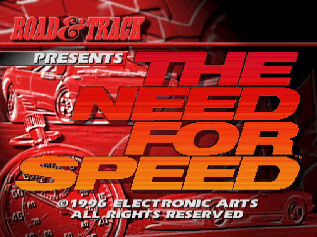 Road & Track Presents : The Need for Speed — Title screen