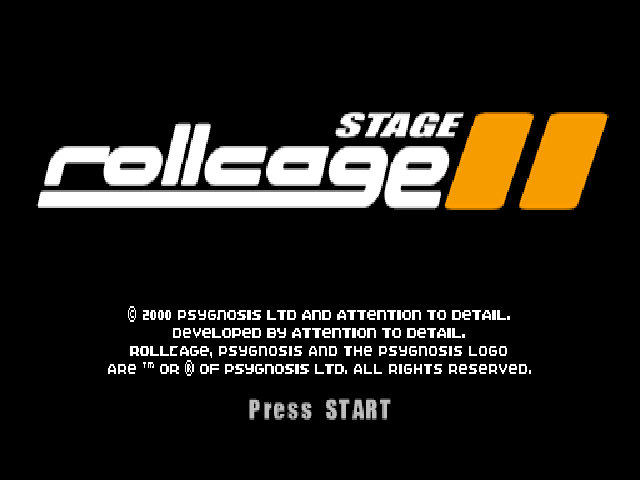 Rollcage Stage II — Title screen