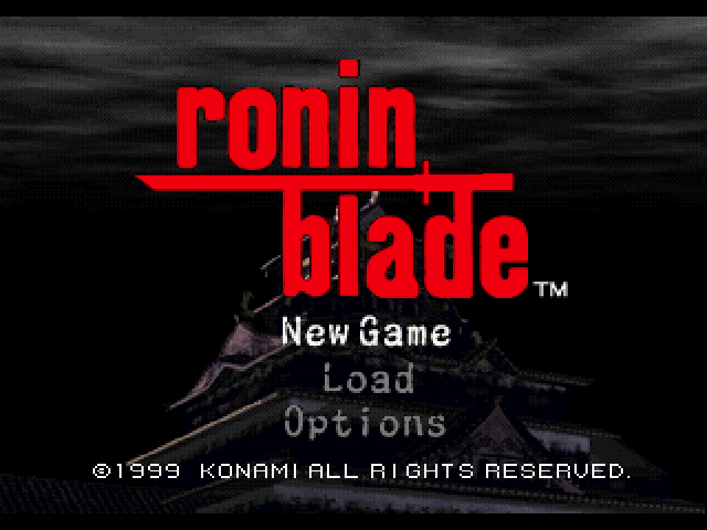 Ronin Blade — Title screen