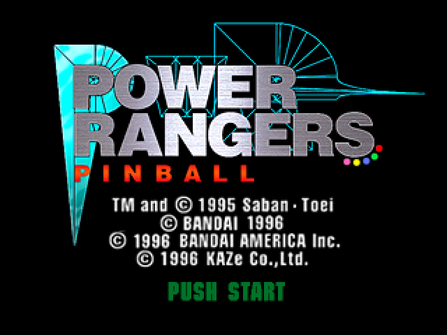 Saban's Power Rangers Zeo : Full Tilt Battle Pinball — Title screen