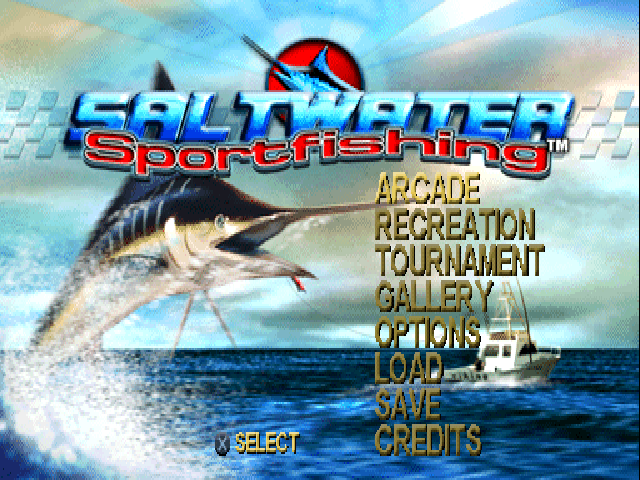 Saltwater Sportfishing — Title screen