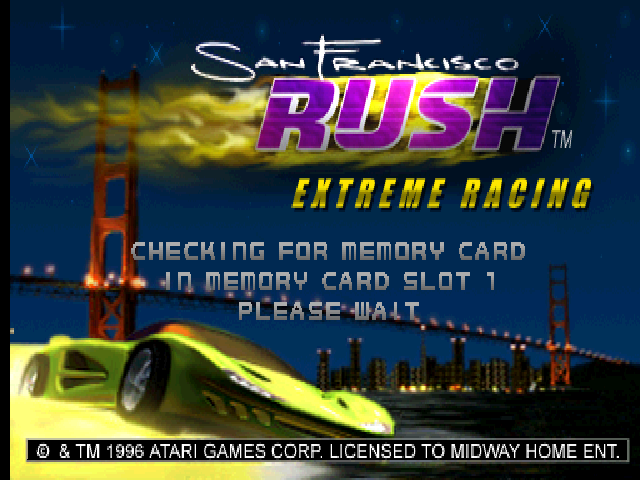 San Francisco Rush : Extreme Racing — Title screen