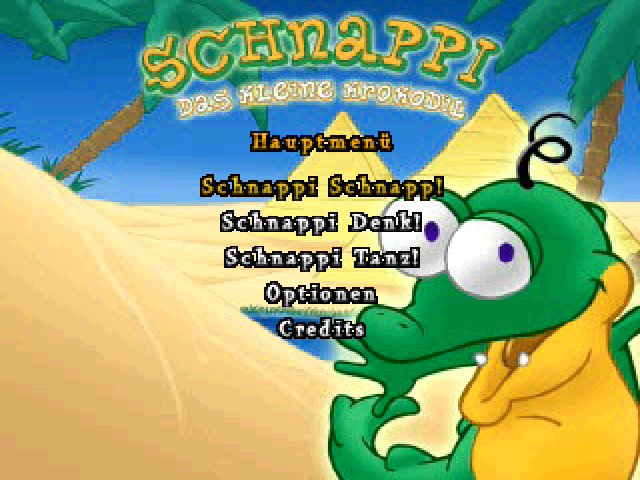 Schnappi : Das kleine Krokodil, 3 Fun-Games — Title screen