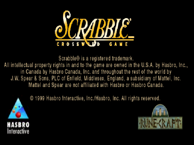 Scrabble — Title screen