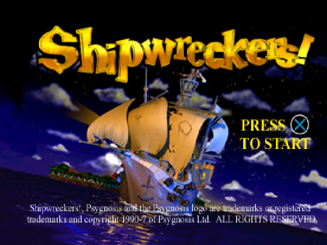 Shipwreckers! — Title screen