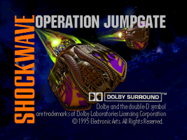 Shockwave Assault — Title screen