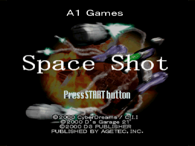 Shooter Space Shot — Title screen