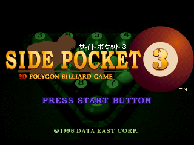 Side Pocket 3 - 3D Polygon Billiard Game — Title screen