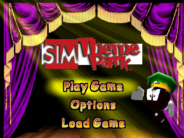 Sim Theme Park — Title screen