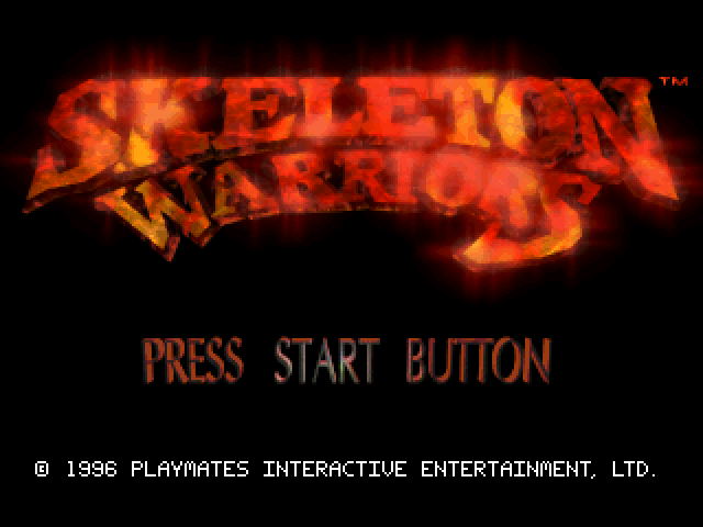 Skeleton Warriors — Title screen
