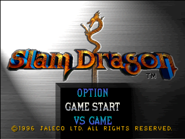 Slam Dragon — Title screen
