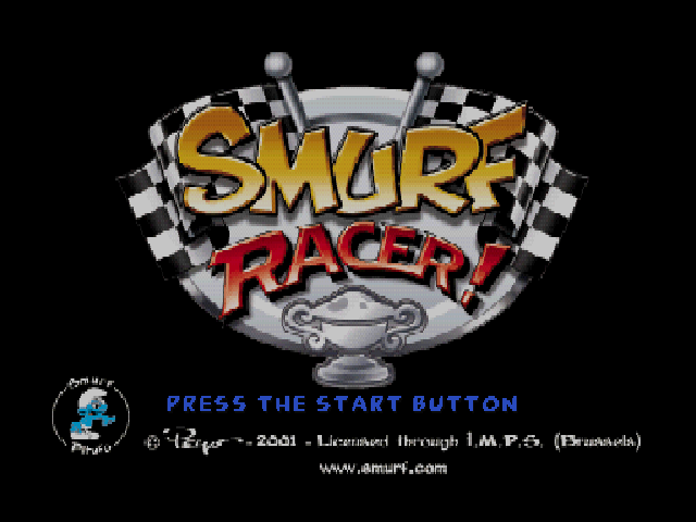 Smurf Racer! — Title screen