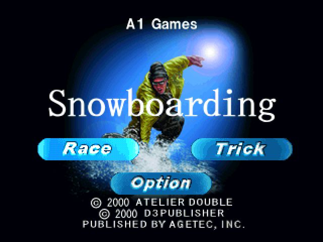 Snowboarding — Title screen