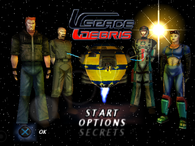 Space Debris — Title screen