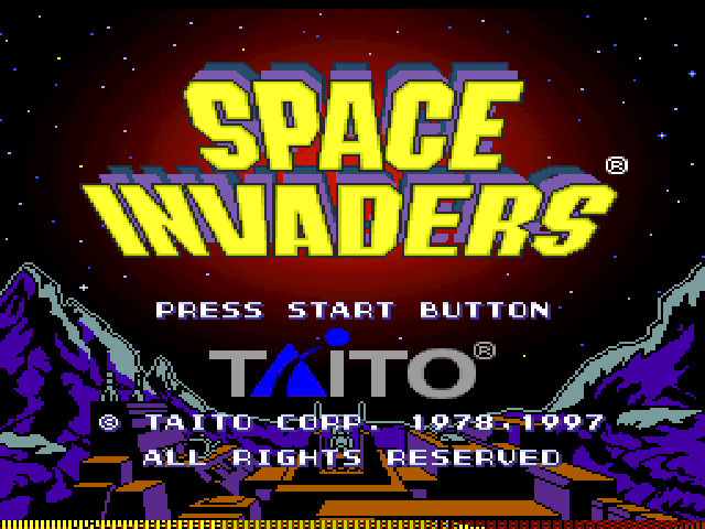 Space Invaders — Title screen