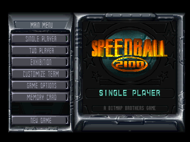 Speedball 2100 — Title screen