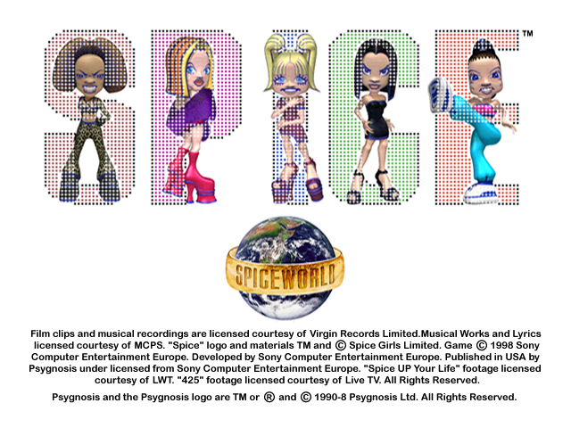 Spice World — Title screen