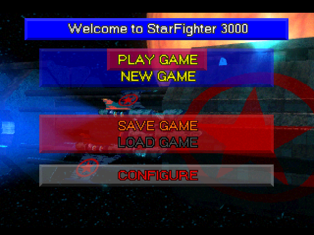 StarFighter 3000 — Title screen