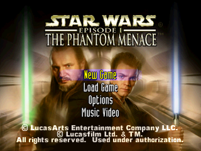 Star Wars : Episode I - The Phantom Menace — Title screen