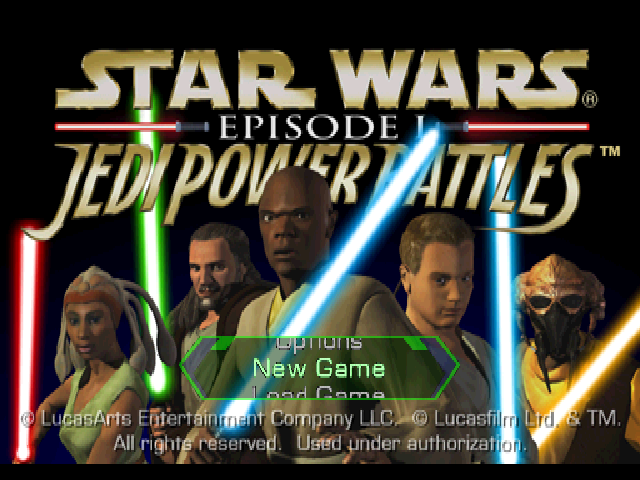 Star Wars : Episode I, Jedi Power Battles — Title screen